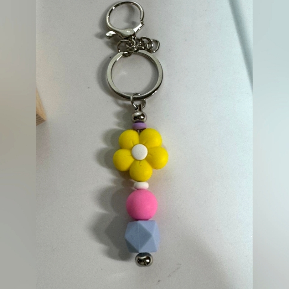 Keychain Purple Flower